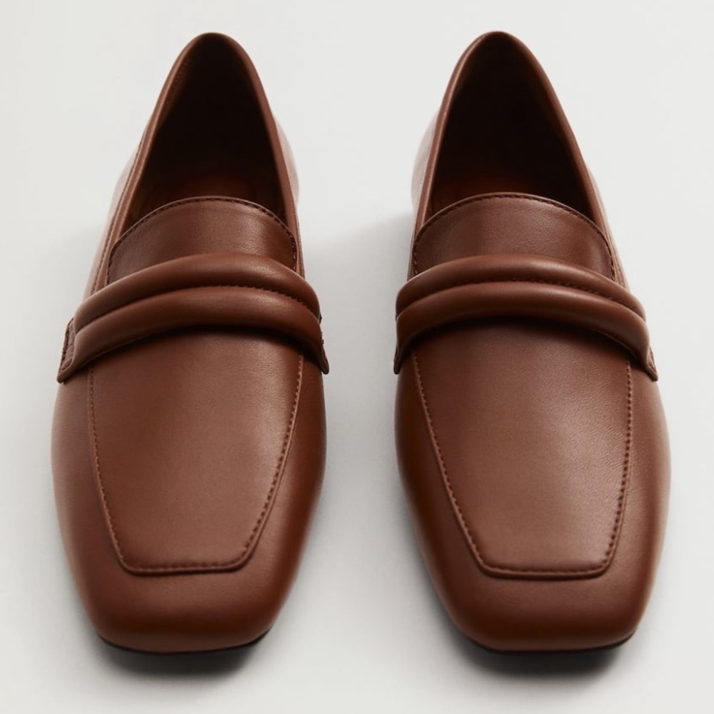 Mango Leather penny loafers 👞